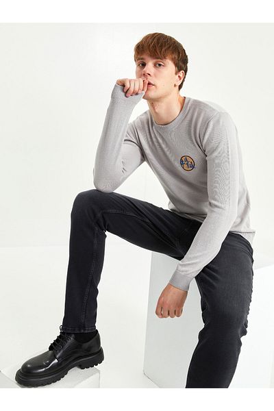 LC Waikiki Men's Knitwear Sweater - Long Sleeve, Crew Neck
