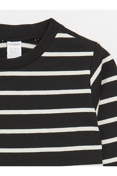 LC Waikiki Crew Neck Long Sleeve Striped Baby Boy T-Shirt