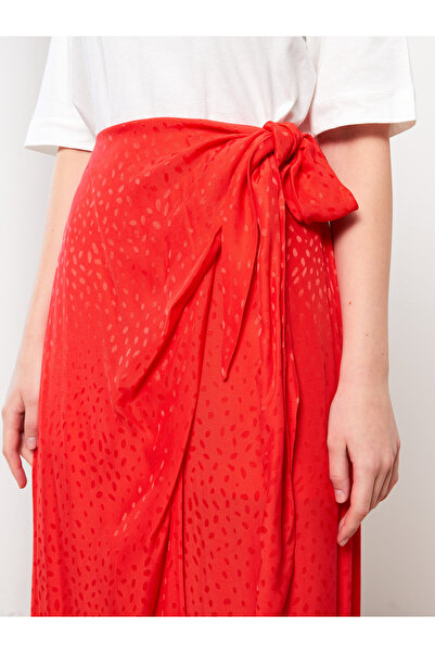 LC Waikiki Fustă de damă din satin cu model cu talie cu fermoar