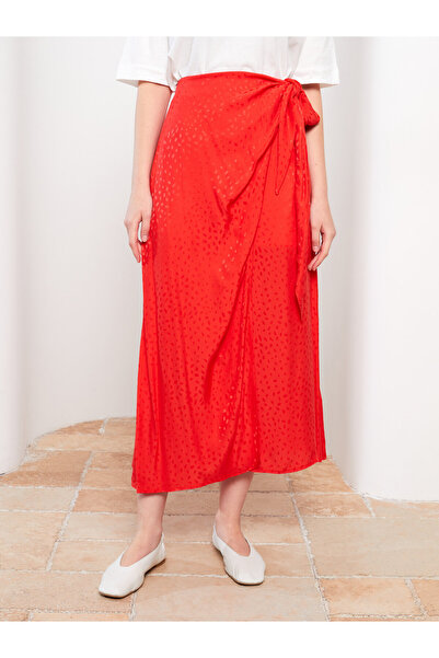 LC Waikiki Fustă de damă din satin cu model cu talie cu fermoar