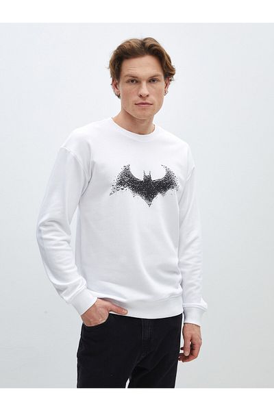 LC Waikiki Ανδρικό φούτερ με μακρυμάνικη λαιμόκοψη Batman