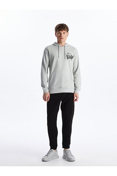 LC Waikiki Men's Hoodie - Long Sleeve and Printed