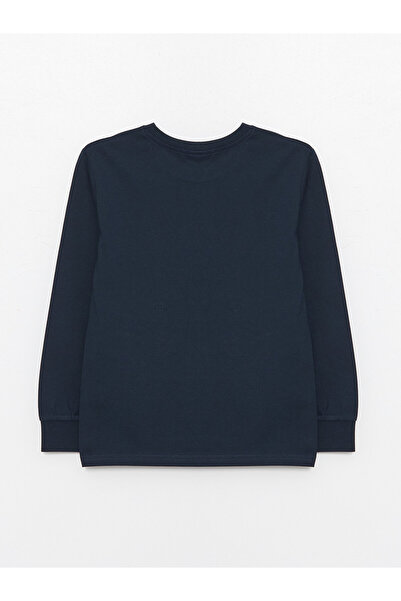 LC Waikiki Αγόρι - Μακρυμάνικο μπλουζάκι με λαιμόκοψη και στάμπα