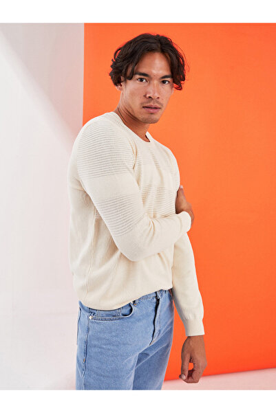 LC Waikiki Pulover pentru bărbați, cu mânecă lungă, cu guler rotund - W42154z8