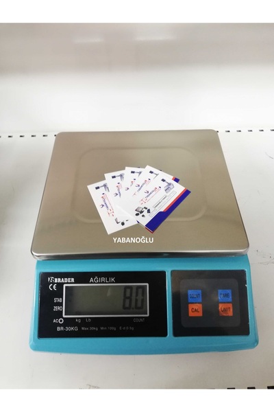 PLT POWER 30 KG 0,5 GR AKÜLÜ ŞARJLI PASTA FIRIN İMALAT HASSAS TARTIM TERAZİSİ