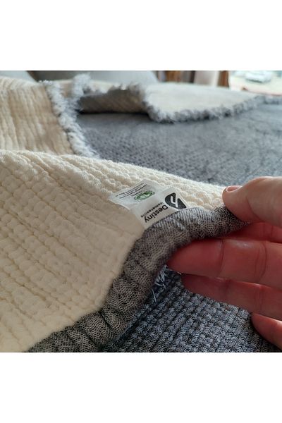 destinyhometex Anthracite 6 Layer Muslin Quilt / Single 170x230