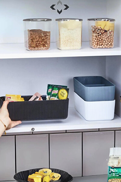 LİGROUND 3 Adet 3bölmeli Istiflenebilir Çok Amaçlı Saklama Kutusu - Düzenleyi...