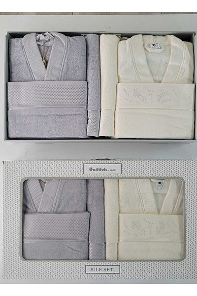 Özdilek Ditsy Bathrobe Ozdilek Family Set - 100% Cotton/Cotton