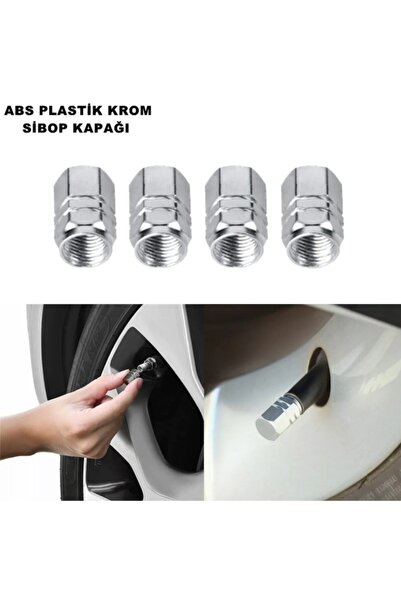 Point Sibop Kapağı Seti Abs Krom 4 Adet Gümüş Renk Ithal
