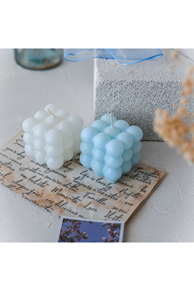 ersu store Dekoratif 2'Li Beyaz-Mavi Renkli Kokulu Bubble Set