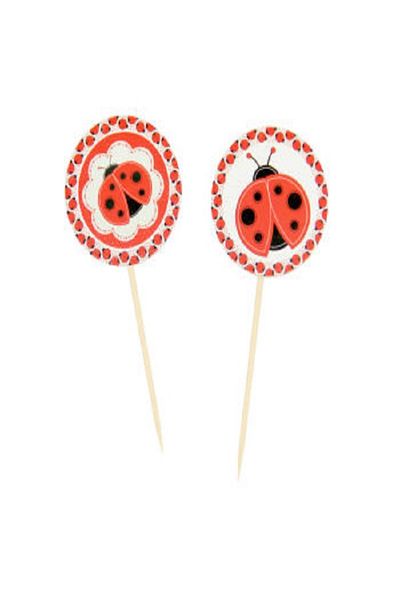 Kazanabil 20-Piece Ladybug Themed MIXED FIGURES PARTY SHARDS