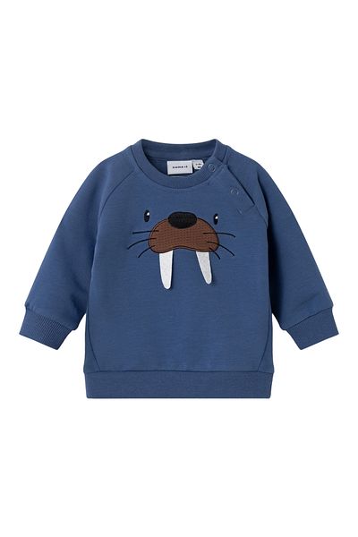 name ıt Blue Raised Baby Boy Sweatshirt