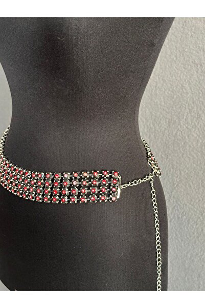 Gönülden Tasarım 68X4 CM CUREA DE FEMEI CU LANT DE MÂRGELE DE OȚEL