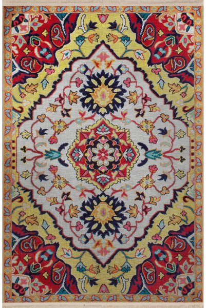 Rugs Modern Halı Διακοσμητικό χαλί vintage με κρόσσια, έθνικ σχέδιο, παραδοσι...