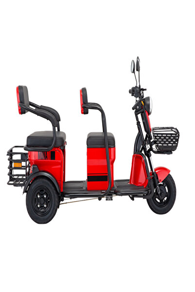 Mondial E-Moon Mona Elektrikli Motosiklet Kırmızı (3 tekerlekli 3 kişilik)