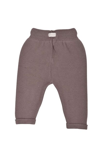 Minora Knitwear Winter Baby Pocket Detailed Elastic Waist Trousers Brown