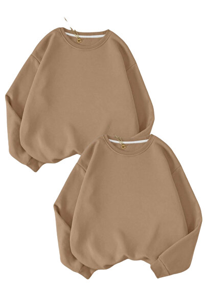 Nacar 14 Şubat Sevgililer Günü Çift Kombini Bisiklet Yaka Sweat (2 Adet)