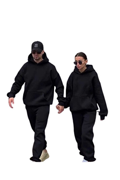 Nacar 14 Şubat Sevgililer Günü Çift Kombini Sweatshirt Kanguru Cep Kapişonlu ...