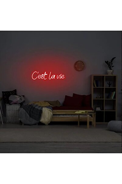 Extremmotif C'est La Vie Neon Led Duvar Yazısı Dekoratif Işıklı Gece Lambası ...