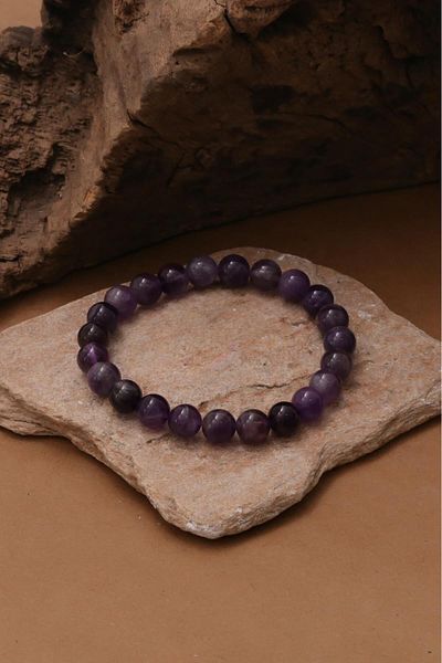Dünya Doğal Taş Amethyst Stone Bracelet
