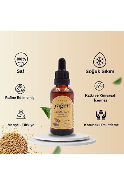 Yağevi 50 ml Sesame Oil - Cold Pressed