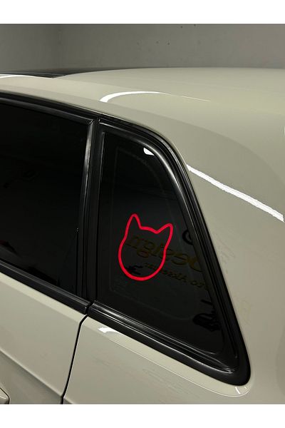 3dbaydesign Neon LED Light Decor for Car CAT (12 Volt Suction Cup RED)