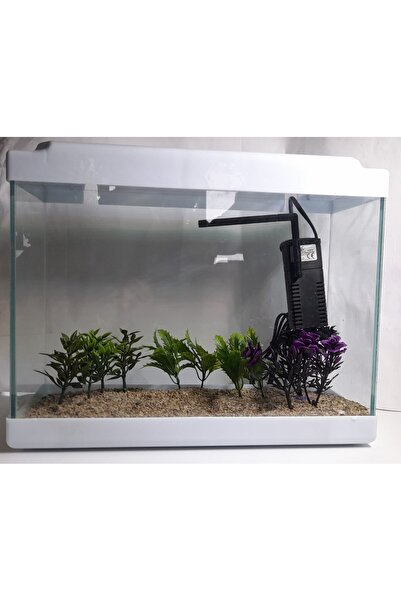 Sega Pet Filtreli Küçük-Orta Akvaryum Seti Beyaz Renk 34*27*15 Cm Akvaryum Fi...