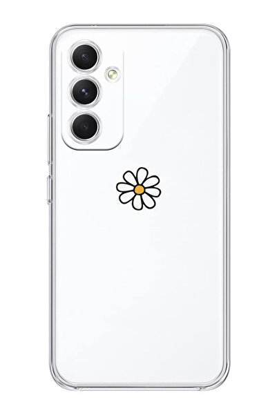 shoptocase Galaxy A54 5g Uyumlu Papatya Desenli Şeffaf Telefon Kılıfı
