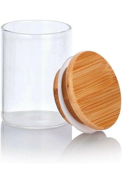 morponi 10-Piece Spice Set with Stand and Bamboo Lid 250 ml