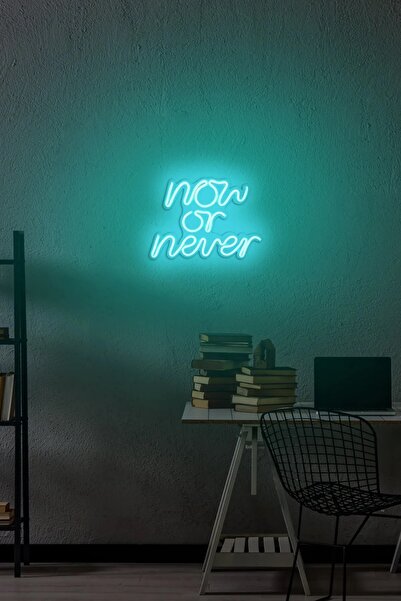 Extremmotif Now Or Never Neon Led Duvar Yazısı Dekoratif Işıklı Gece Lambası ...
