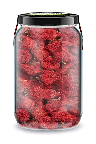 Zencefil Organik 660 cc.Glass Jar - Pomegranate Rose Imported Pomegranate Flower, Additive-Free Anar Phool Gule Anaar