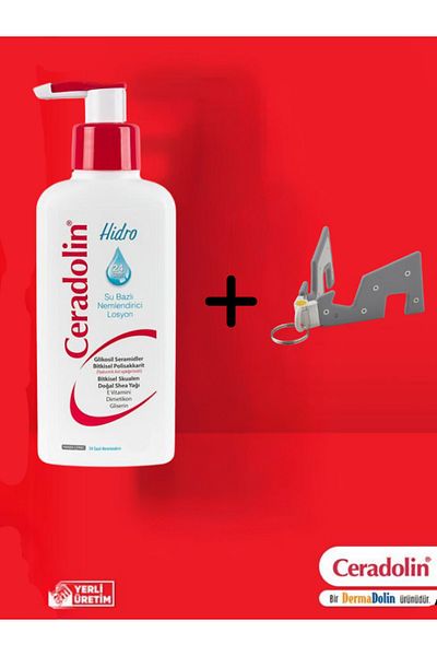 Dermadolin Ceradolin 200 ml Hydro Water Based Moisturizing Lotion - Phone Holder & Keychain Gift