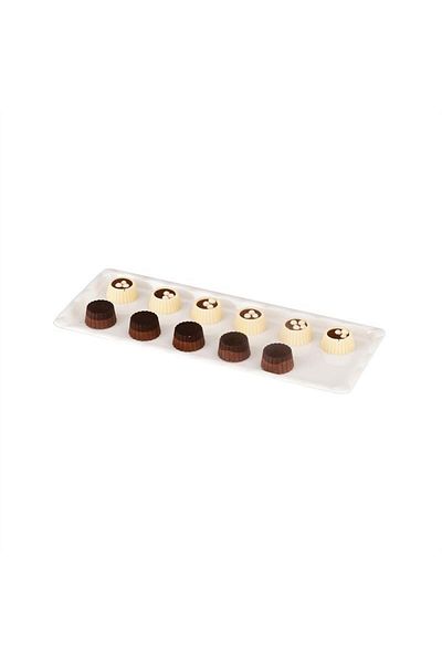 Zicco Chocolate Display Tray, Polycarbonate, 10x30 Cm White