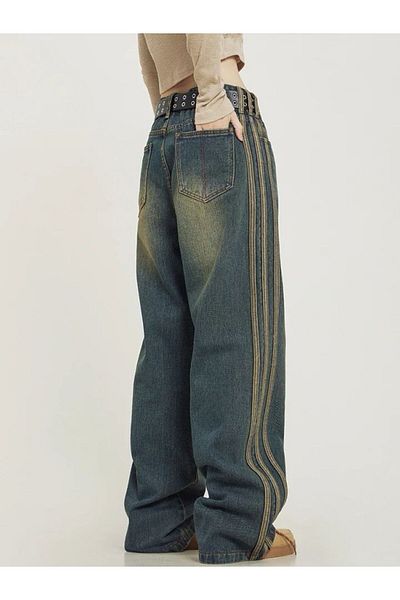 ellevana Striped wash pants oversize