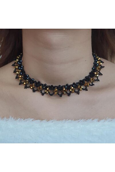 Handmade By HLY El Yapımı Kristal Taşlı Saray Kolye