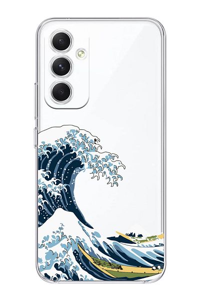 shoptocase حافظة هاتف شفافة بنمط كاناجاوا متوافقة مع هاتف Galaxy A54 5g