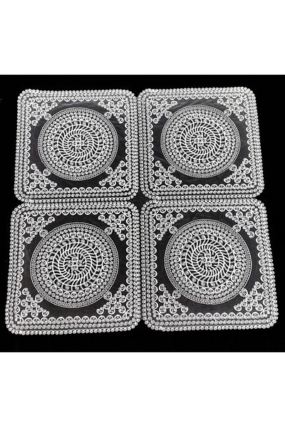 Çt Çeyizci Tekstil Dantela Frantuzeasca Single Fiskos 100x100cm, Husa Masuta Cafea Fiskos