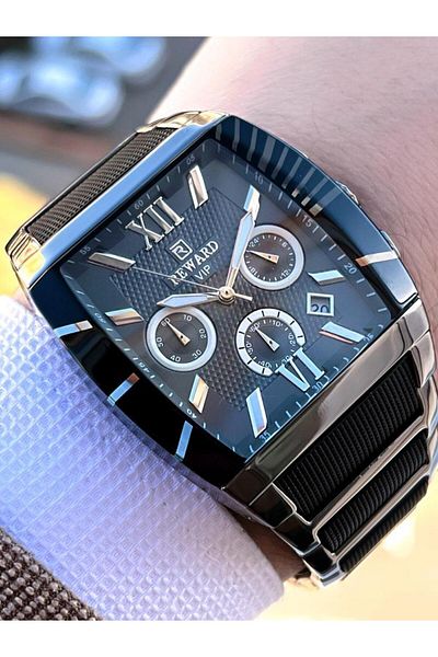 Reward E.A141108 Reward Steel Cord 3 Atm Water Resistant Inner Functions Aftif Men's Wrist Watch