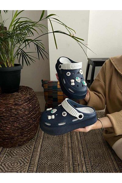 Behtah Kundura High Sole Full Orthopedic Removable Insole Nurse Doctor Seaside Slippers with All Ornaments Gift