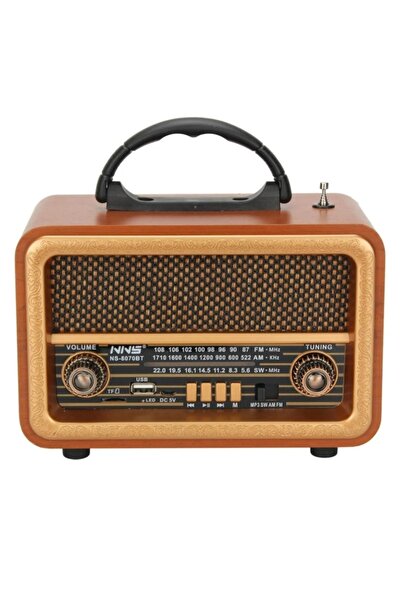 comse Nns 8070 Bt Taşınabilir Nostaljik Radyo Bluetooth Hoparlör Mp3 Çalar