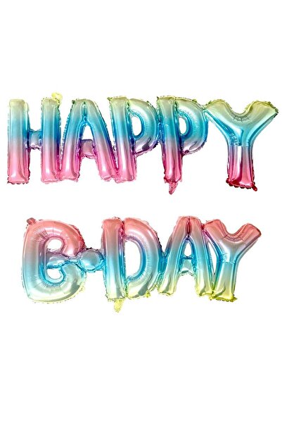 Bkmc HAPPY B.DAY RAINBOW SET FOIL BALLON
