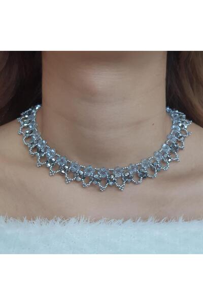 Handmade By HLY قلادة قصر مصنوعة يدويًا من الكريستال