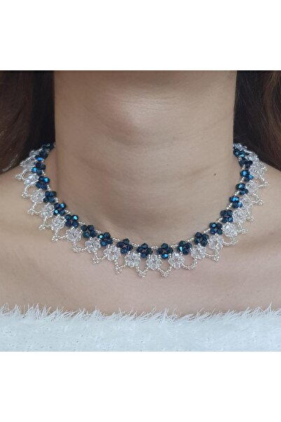 Handmade By HLY قلادة قصر مصنوعة يدويًا من الكريستال