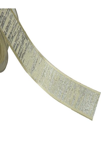 Kazanabil SILVER ZEBRA PATTERNED GLOSSY RIBBON CREAM 25MMX20MT