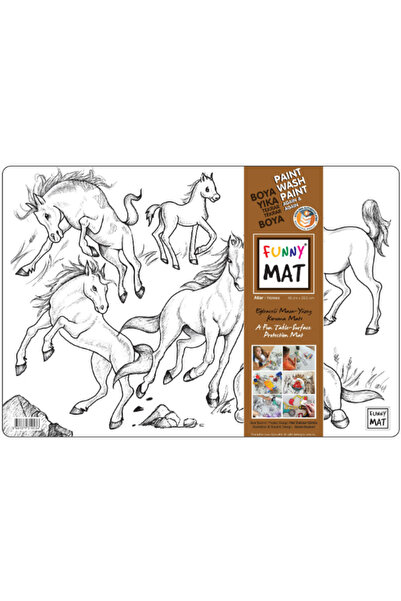 Akademi Çocuk - Funny Mat - Atlar - 33,5x48cm