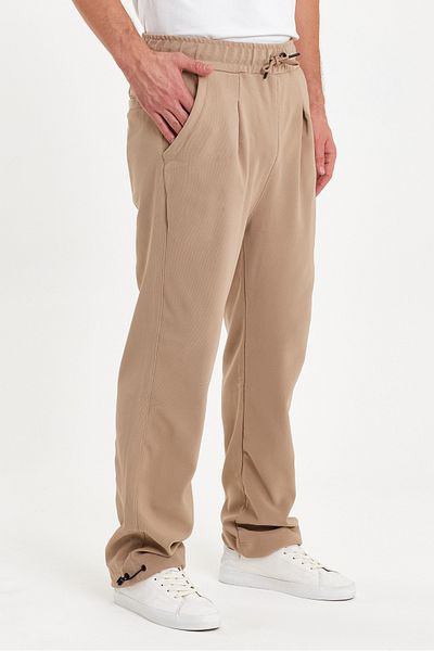 CLIPMAN Ανδρικό πέτρινο παντελόνι Jogger με κανονική εφαρμογή