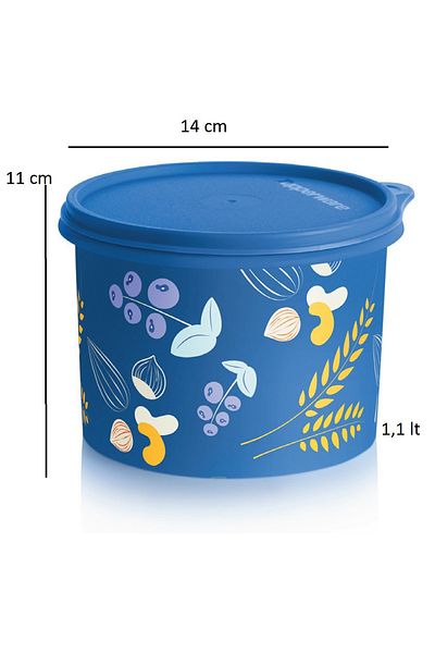 Tupperware Cylinder Storage Container 1.1 Lt Refrigerator Storage Container