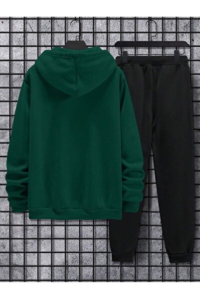 MOONBULL Men's Innovation Printed Hooded Tracksuit Set