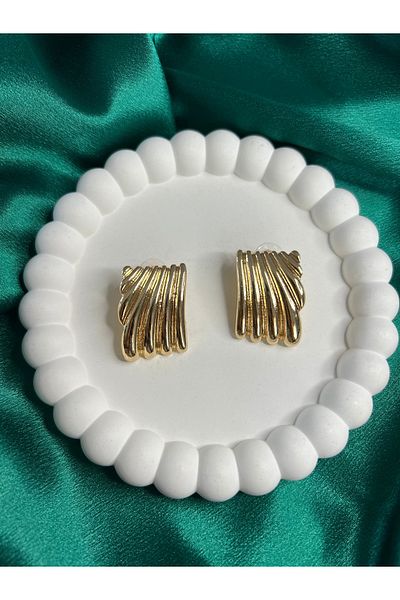 ekacsessories Vintage striped plate model earrings