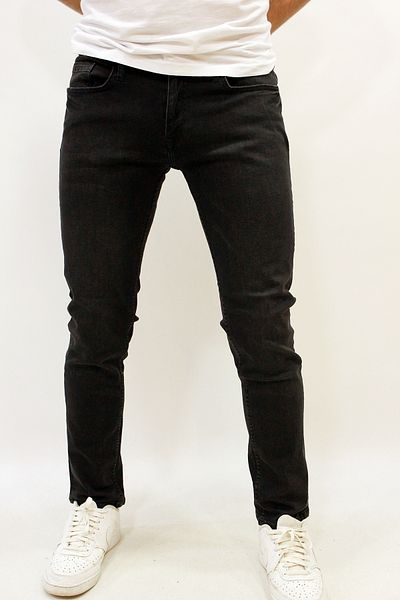 Cazador Jazz 0714 Parker Black Wash Denim Ανδρικό Lycra Slim Fit Τζιν Παντελόνι Anthracite